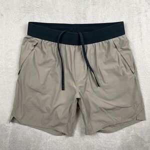 Ten Thousand Tactical Short Mens Small Beige Lined Athletic Training Run 7"
